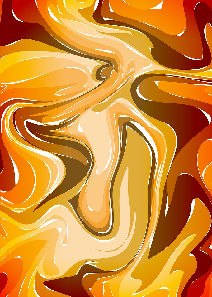 Liquid Marble Orange