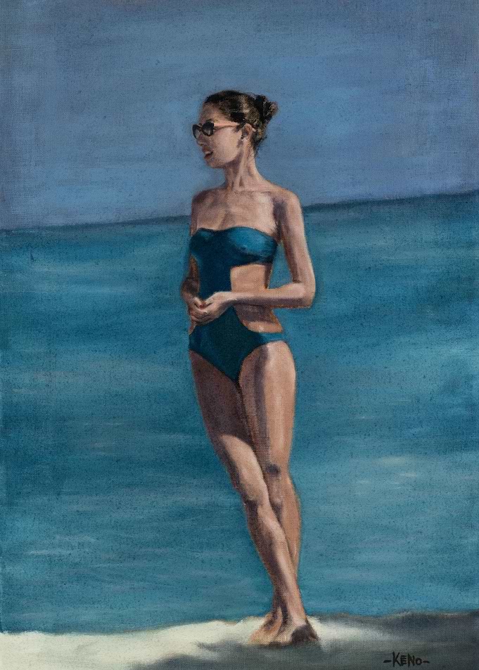 Olga on the beach