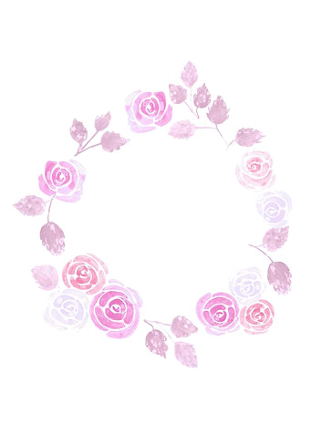 Watercolor pink roses