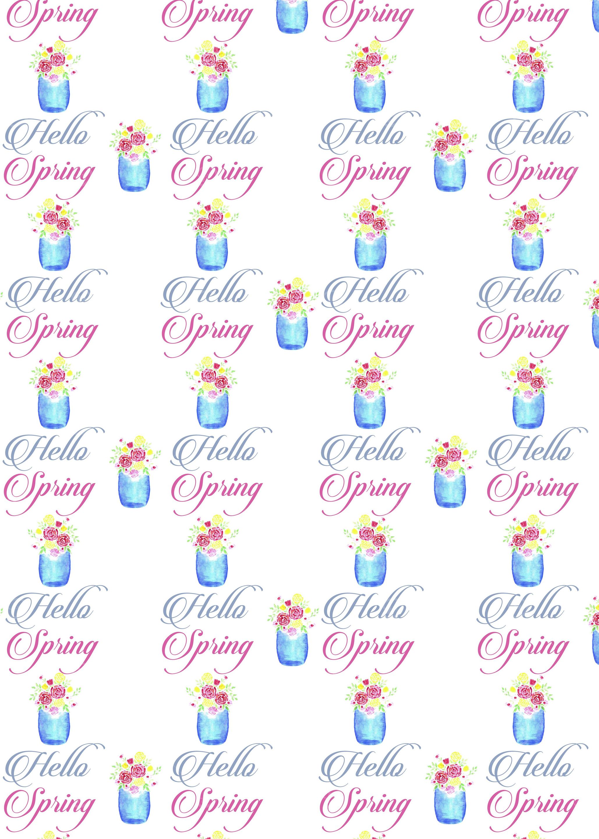 Mason Jar Hello Spring