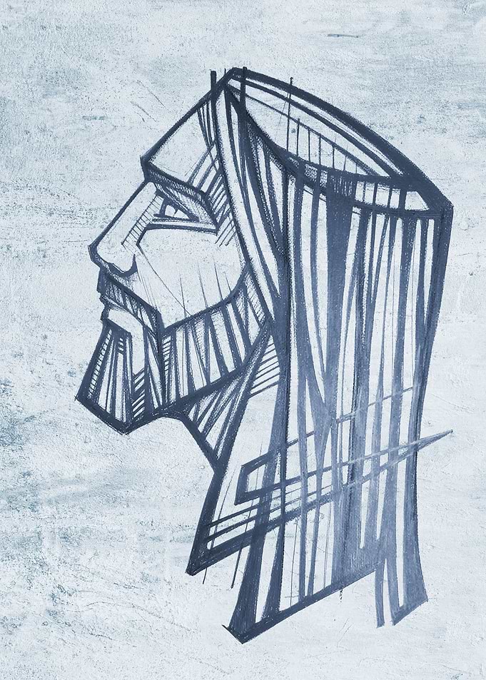 Jesus Christ Face pencil a