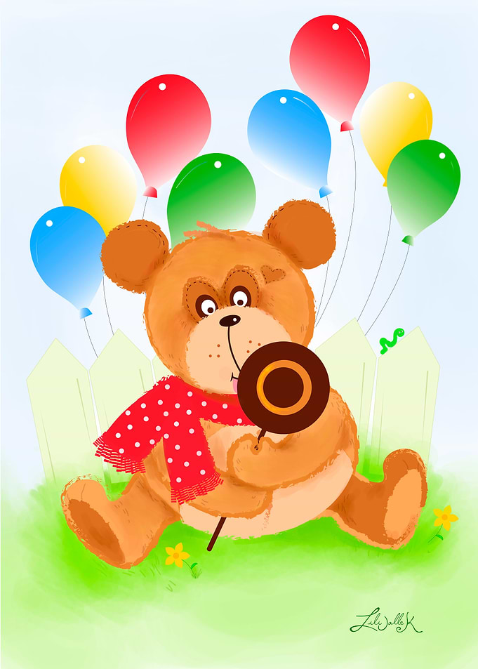 Teddy Bear likes candy