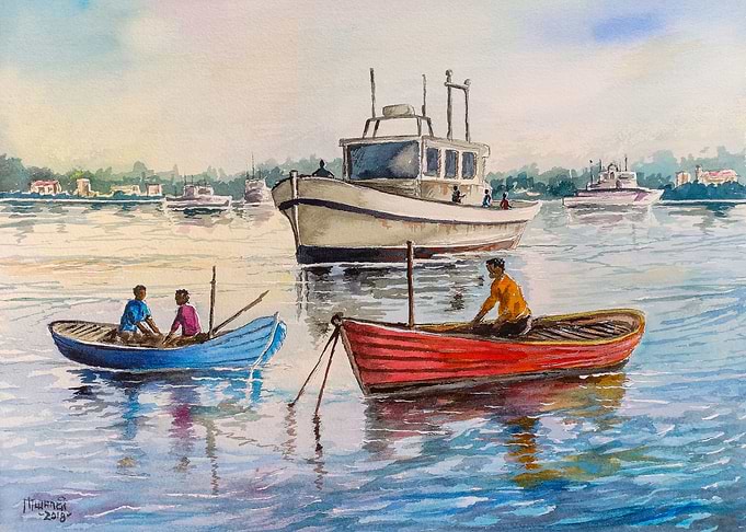 Boats Reflections