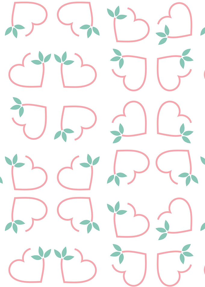 Decorative heart and flora