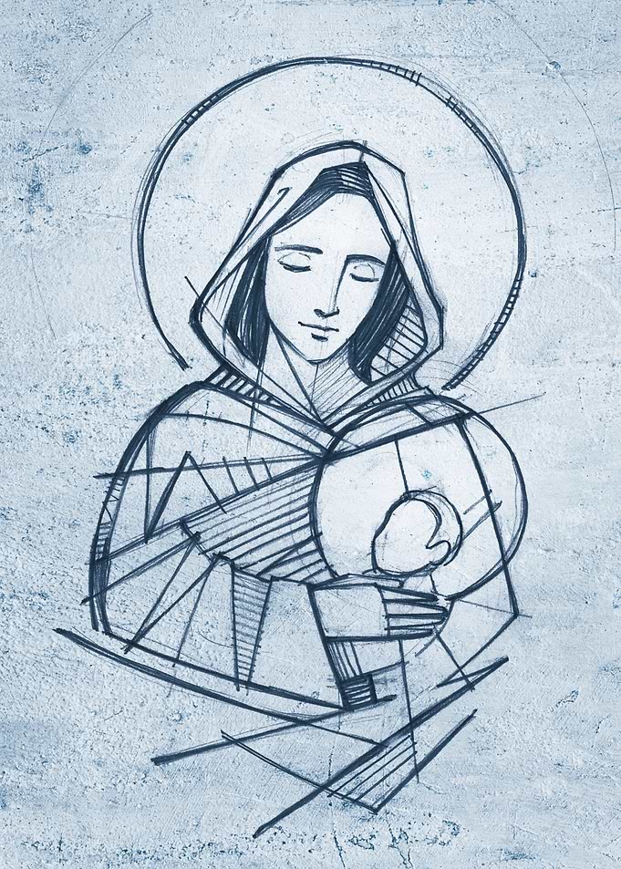 Virgin Mary and baby Jesus