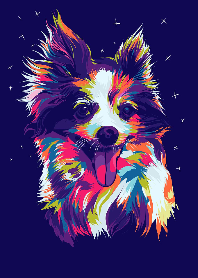 dog in popart