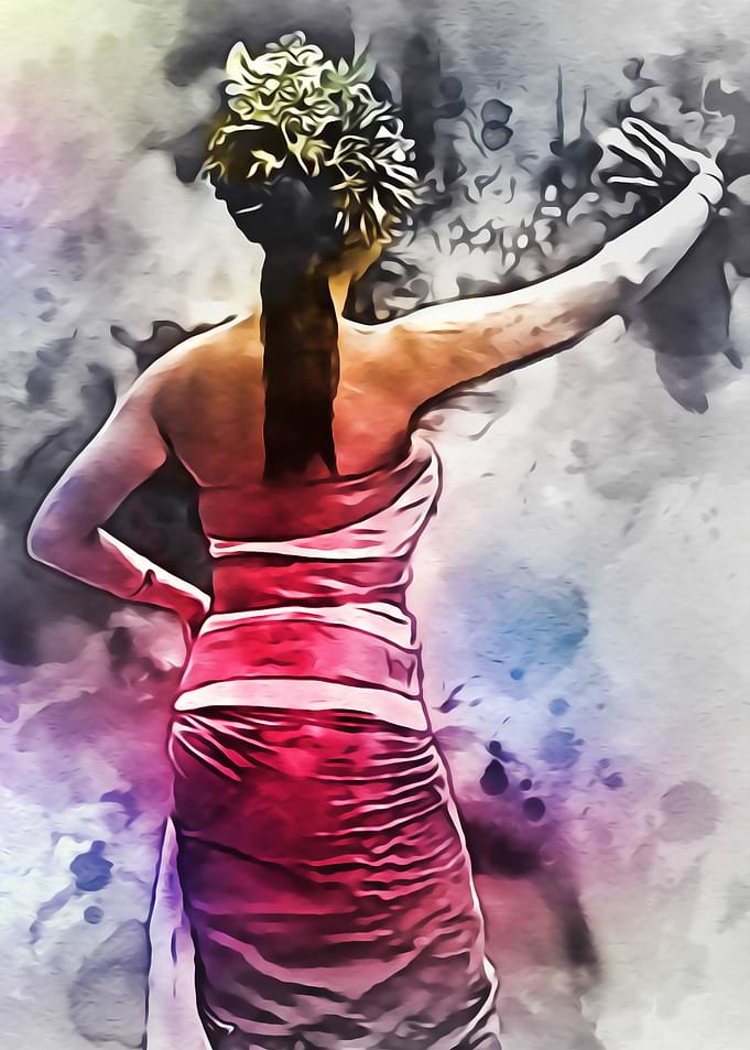 Balinese Girl Back View