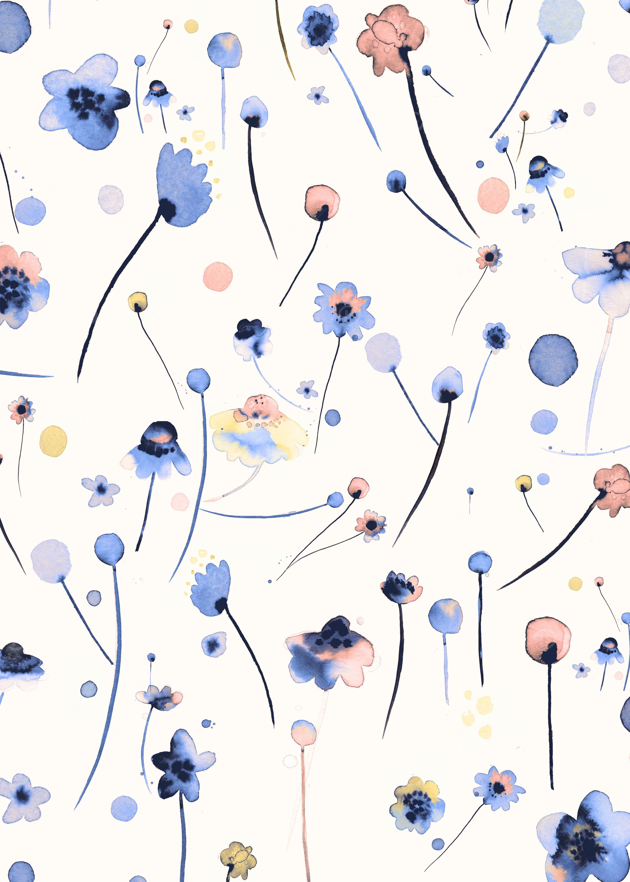 Blue Soft Flowers