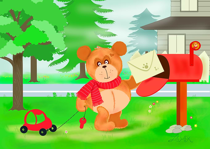 Teddy Bear receives a mail
