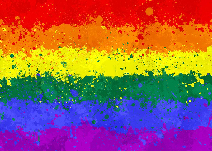 LGBT Pride Flag Grunge