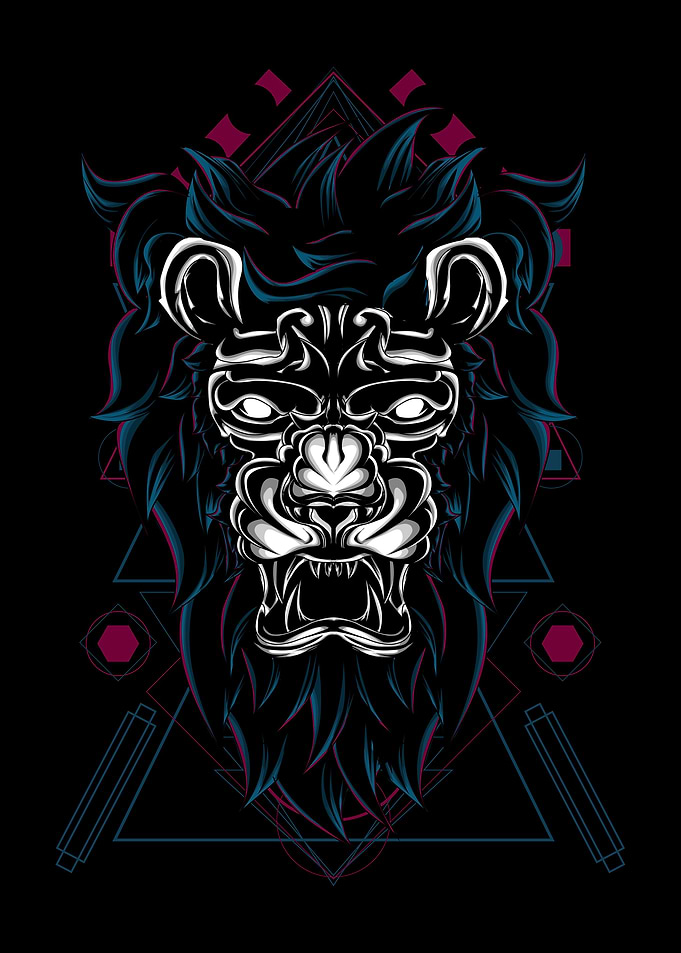 Myhtical Lion Angry