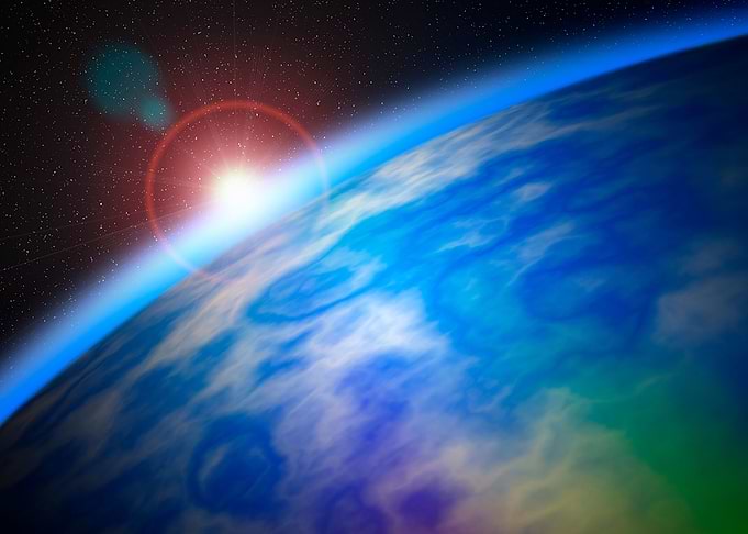 Beautiful blue planet