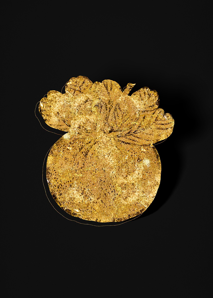 Gold Flora on Black