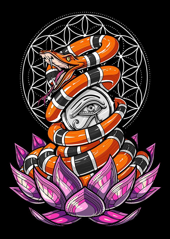 Lotus Eye Of Horus Symbol