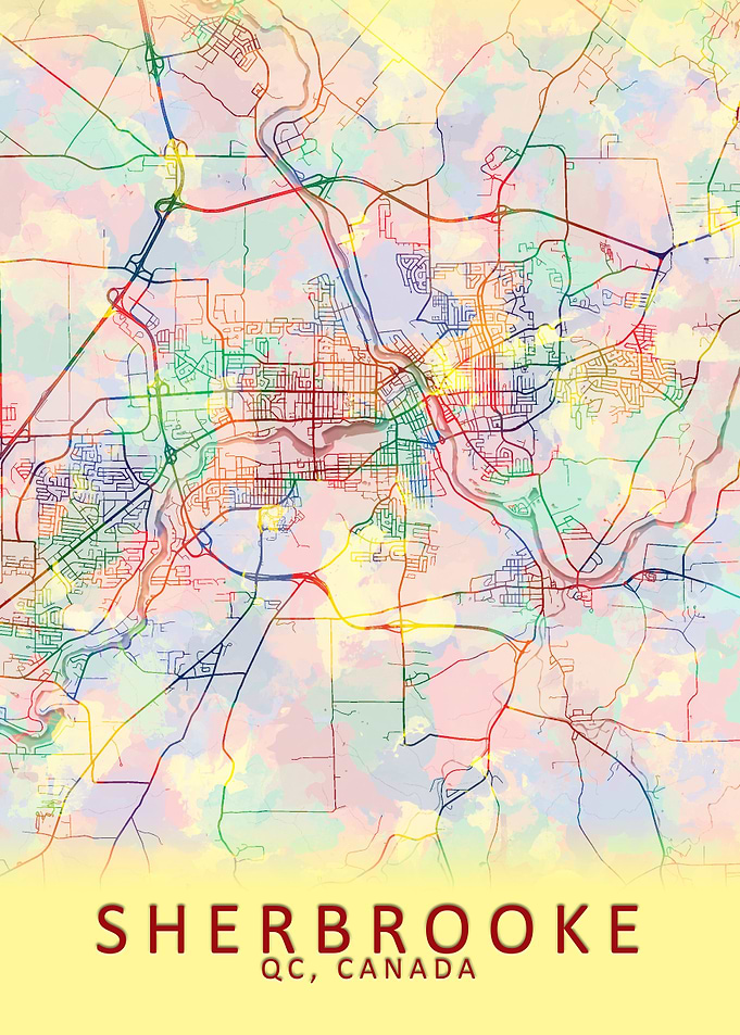 Sherbrooke Canada City Map