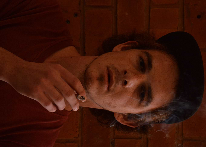 Smoking teenager