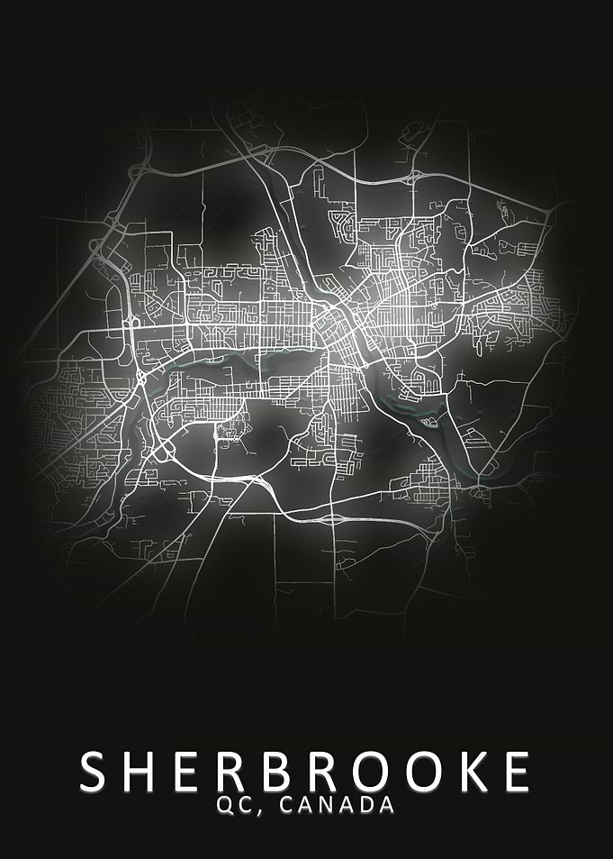 Sherbrooke Canada City Map