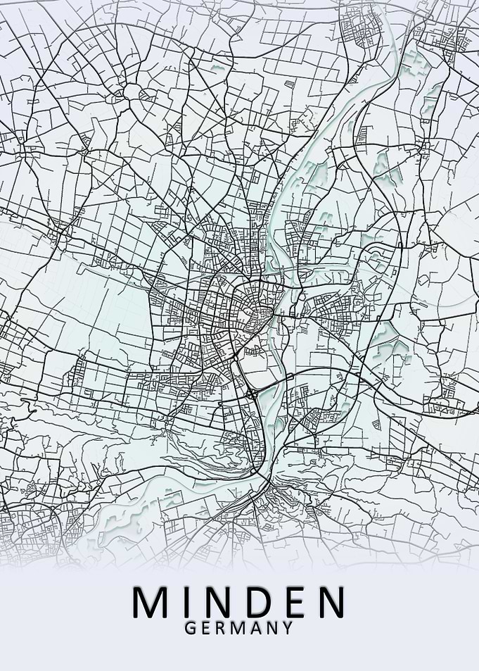 Minden Germany City Map