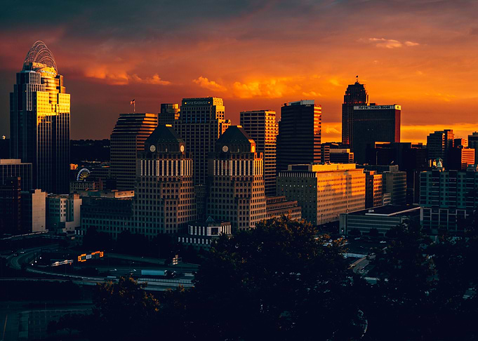 Sunset over Cincinnati