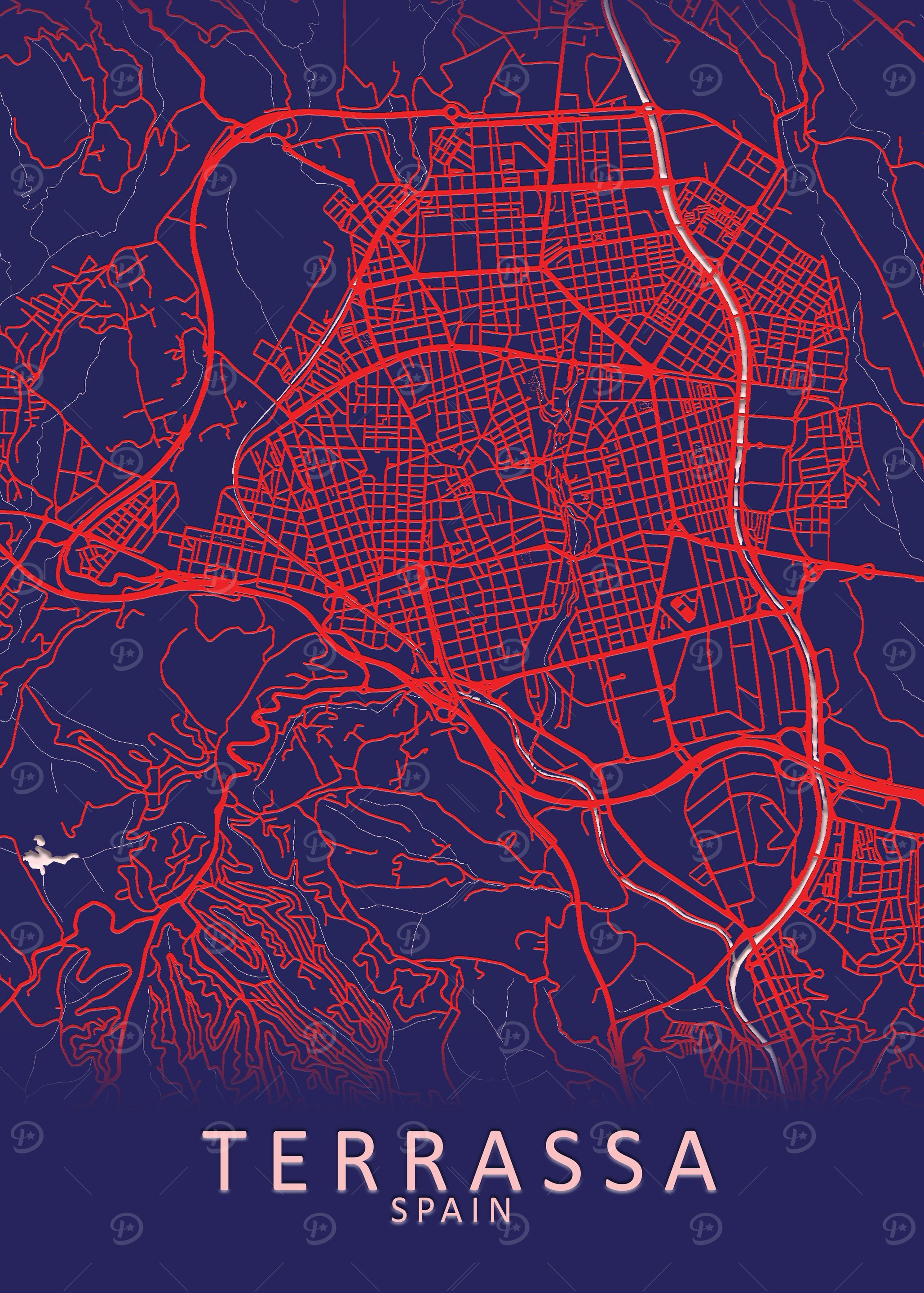 Terrassa Spain City Map