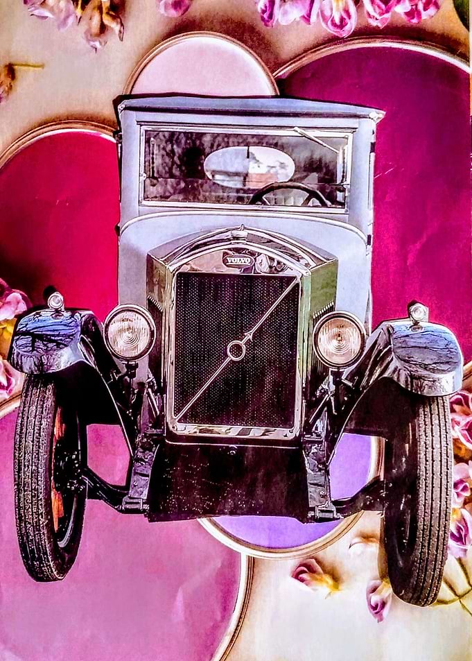 Vintage Purple Car