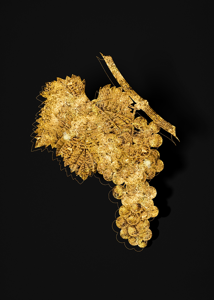 Gold Flora on Black
