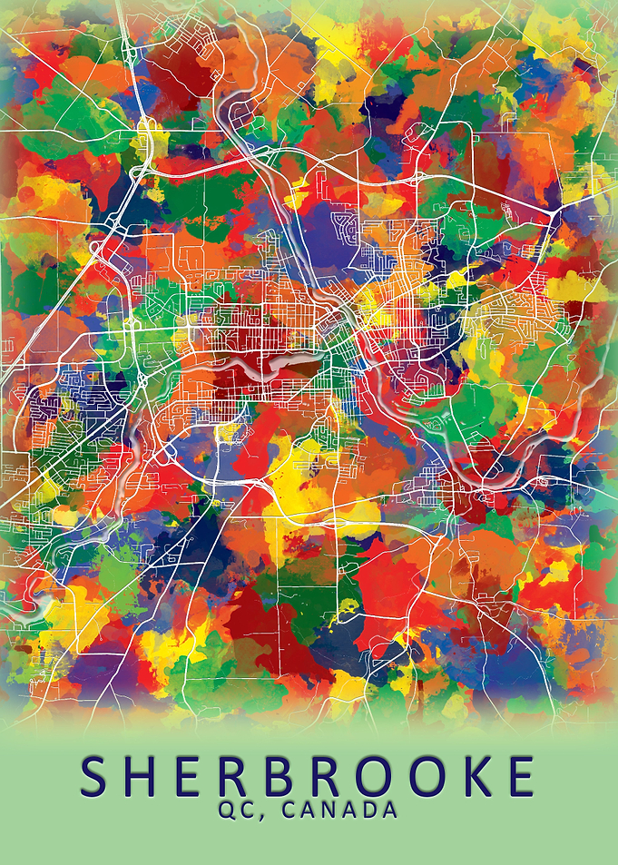 Sherbrooke Canada City Map