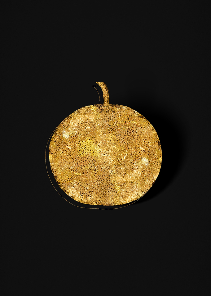 Gold Flora on Black