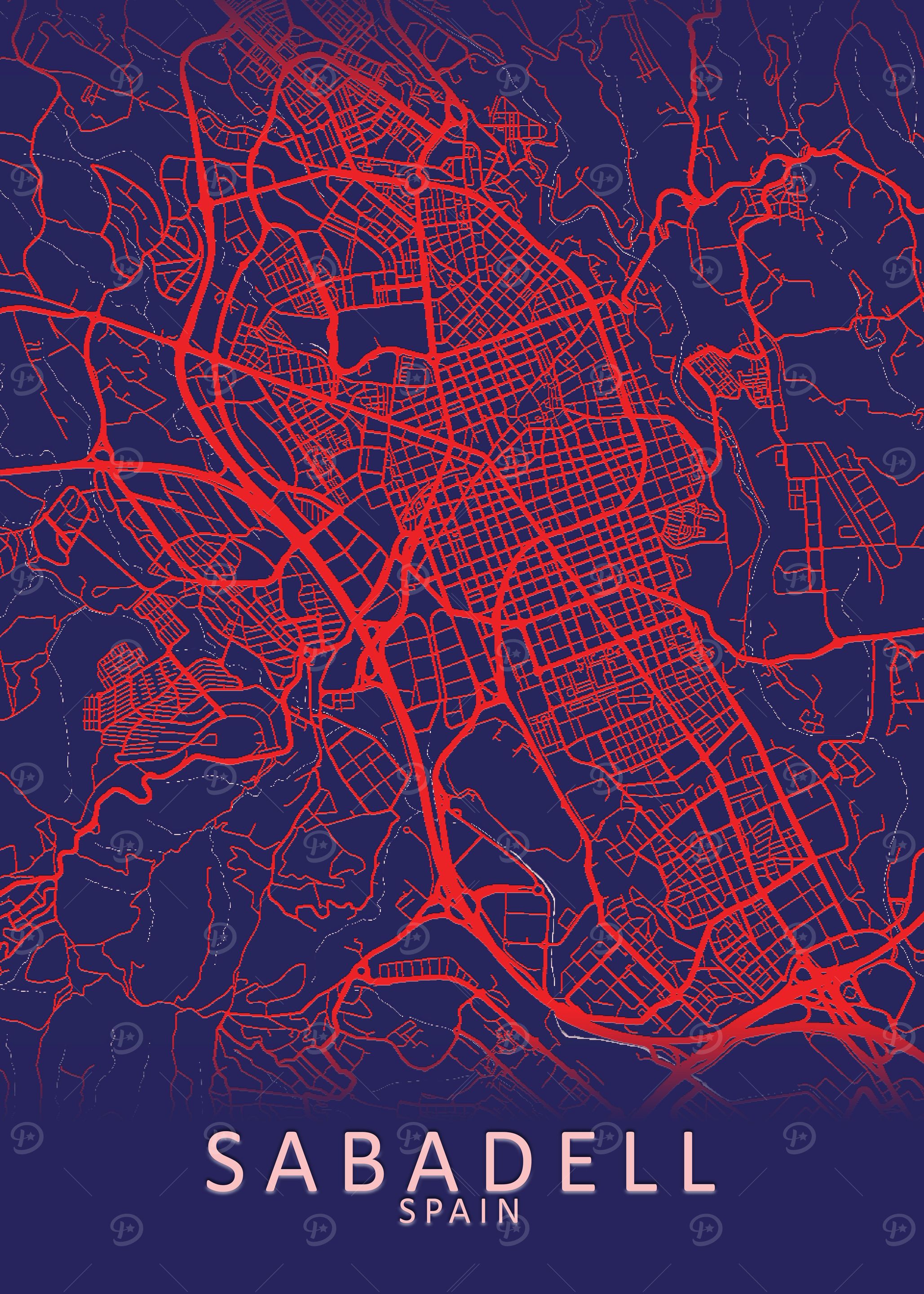 Sabadell Spain City Map