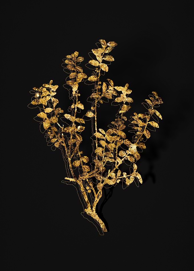 Gold Botanical on Black