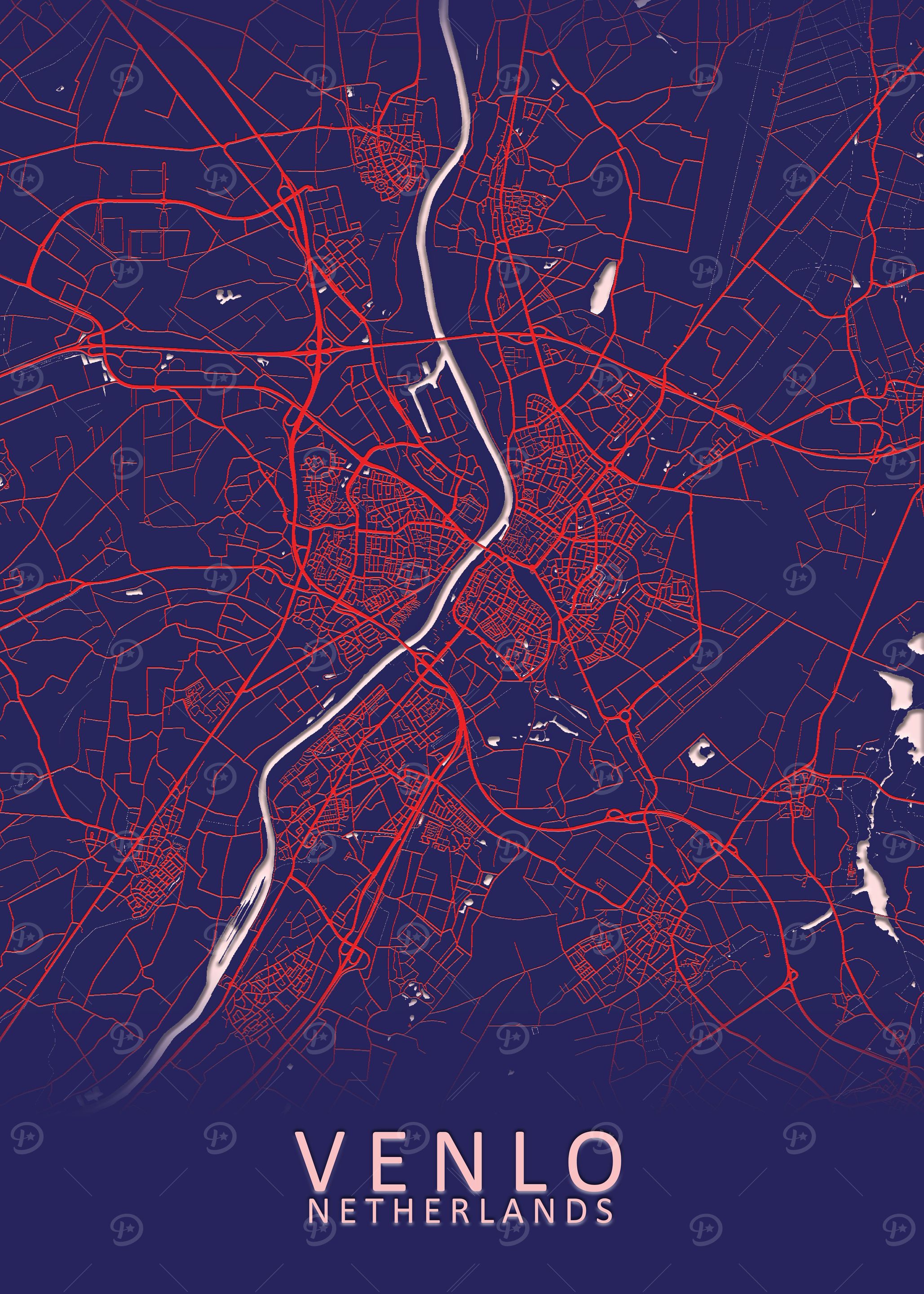 Venlo Netherlands City Map