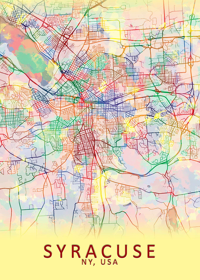 Syracuse NY USA City Map