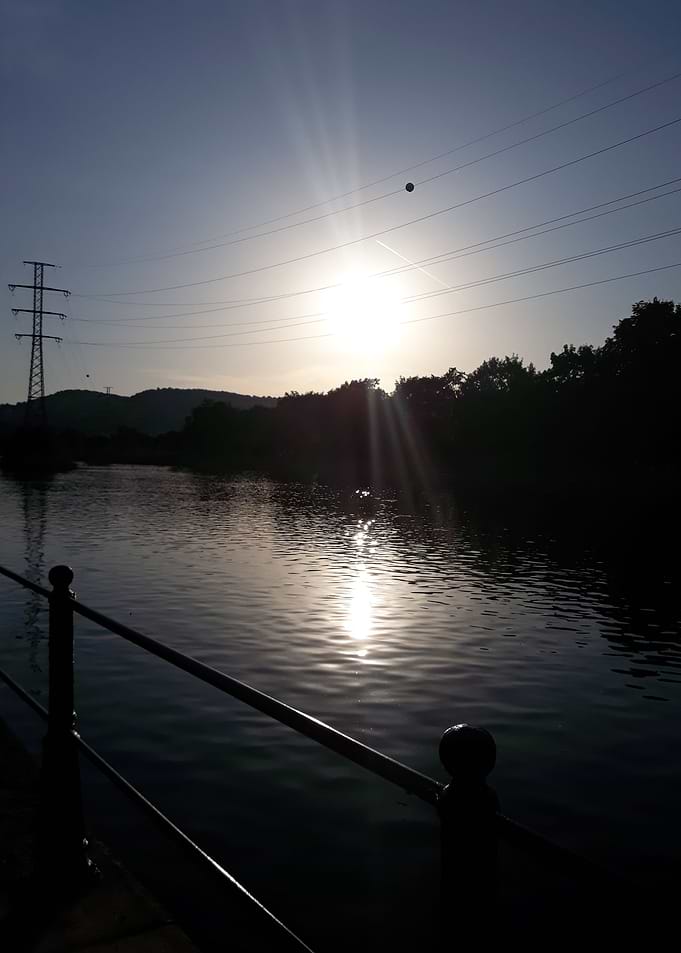 Sunset by the river