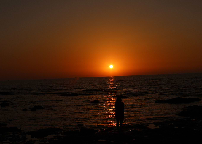 sunset at seashore