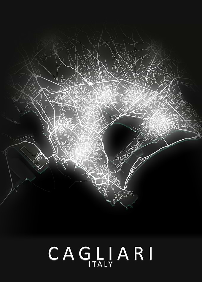 Cagliari Italy City Map