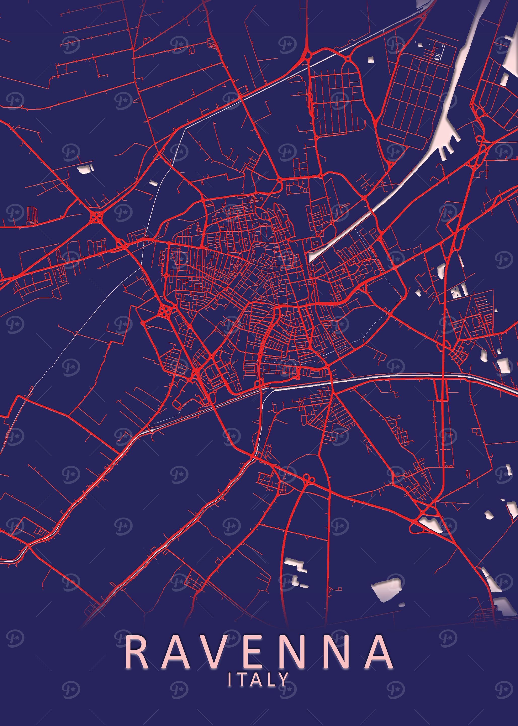 Ravenna Italy City Map