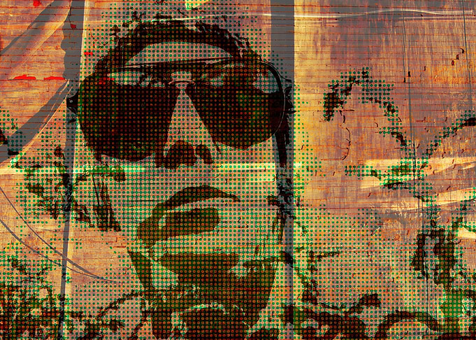 pared con gafas