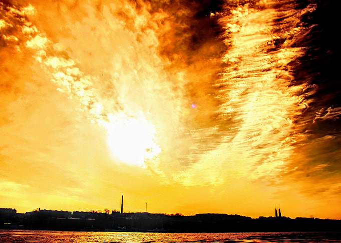 Burning sunset