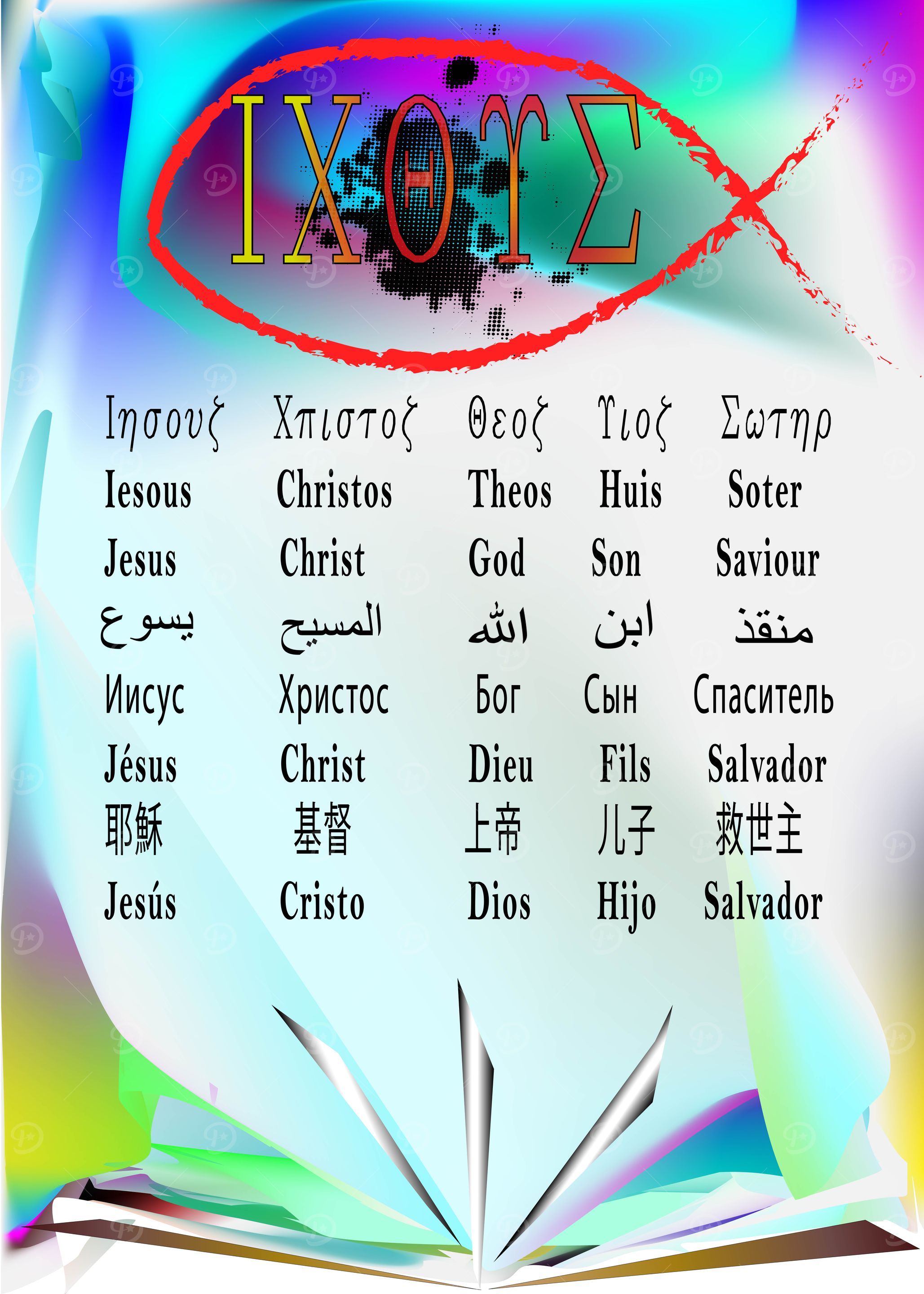 Ikthus Jesus Savior White