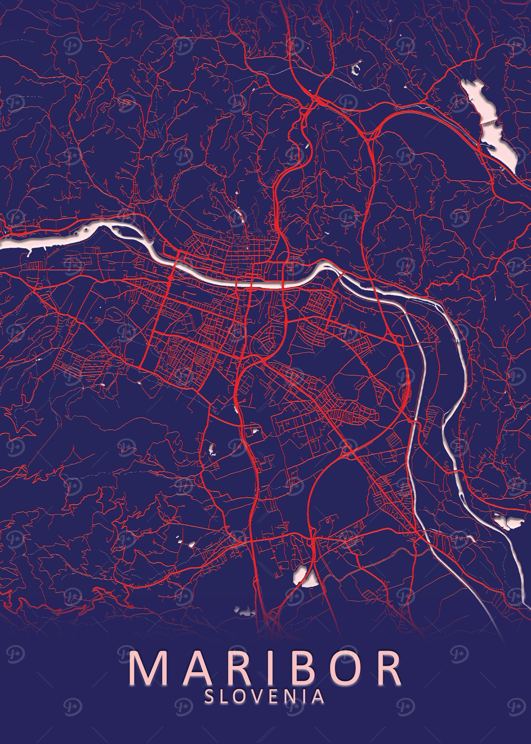 Maribor Slovenia City Map