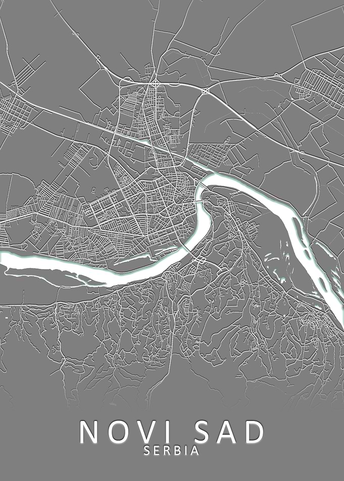 Novi Sad Serbia City Map