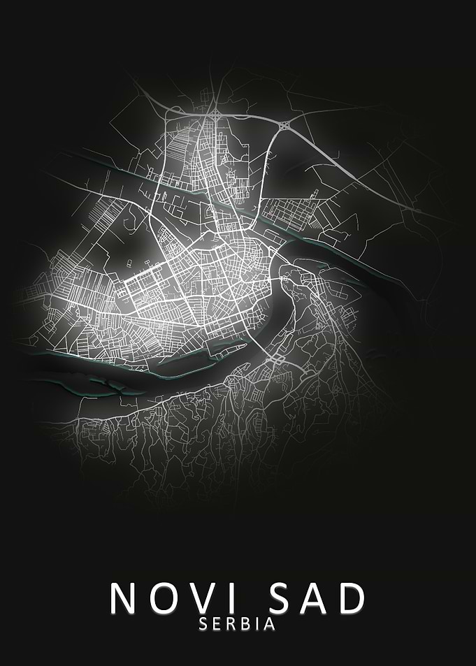 Novi Sad Serbia City Map