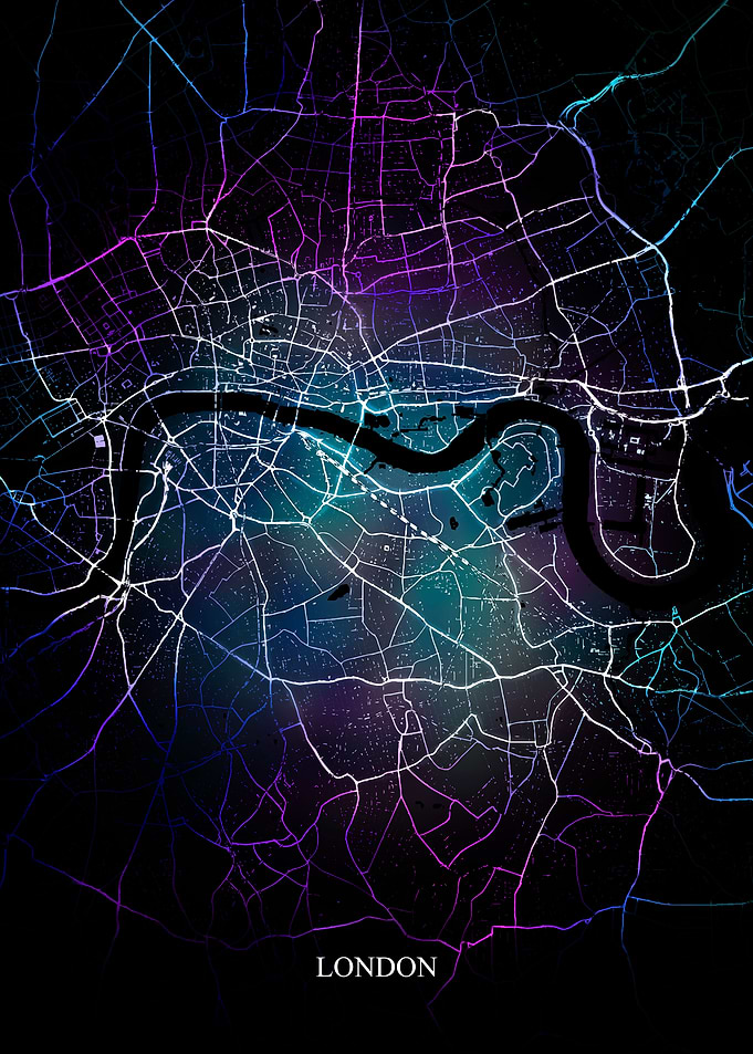 London Abstract City Map