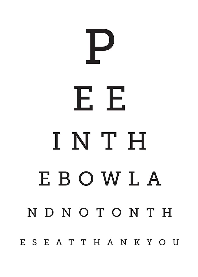 Bathroom Eye Test
