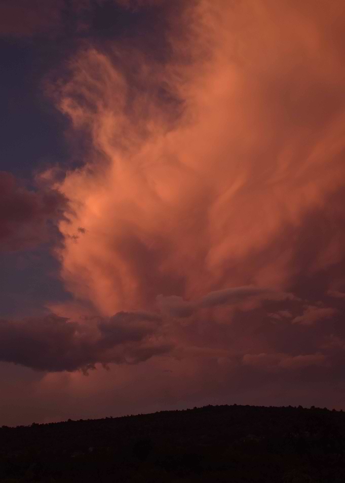 Sunset coloured sky