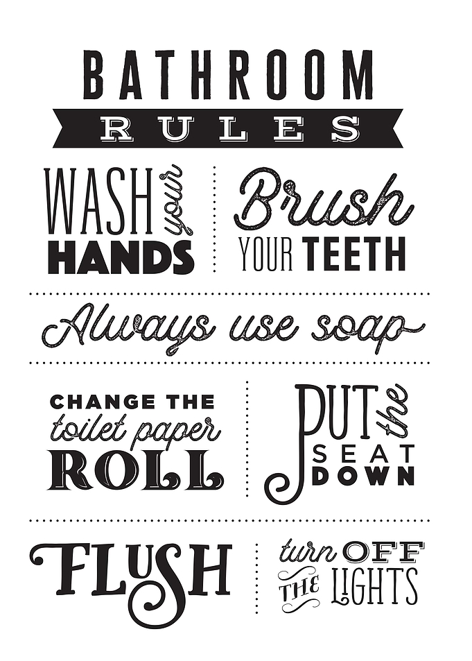 Bathroom Rules