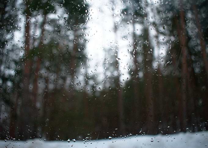 Rain drops on glass