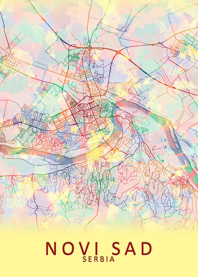 Novi Sad Serbia City Map
