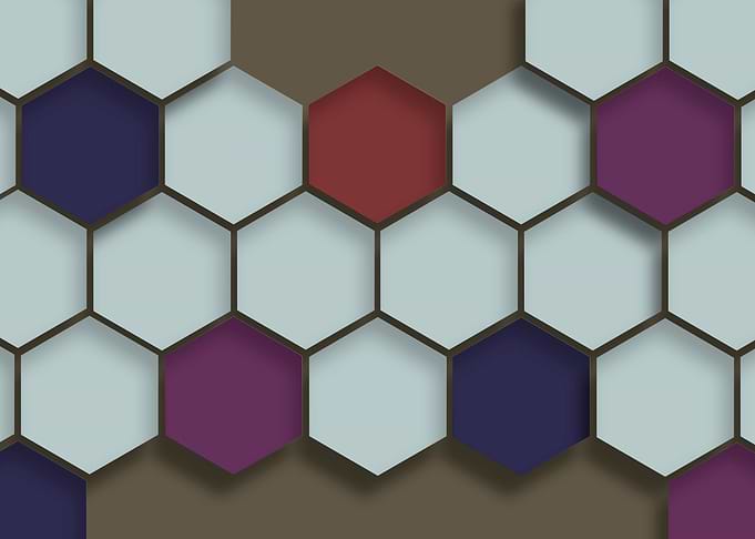 Colorful hexagons