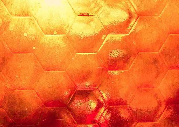 Glass reflection of light